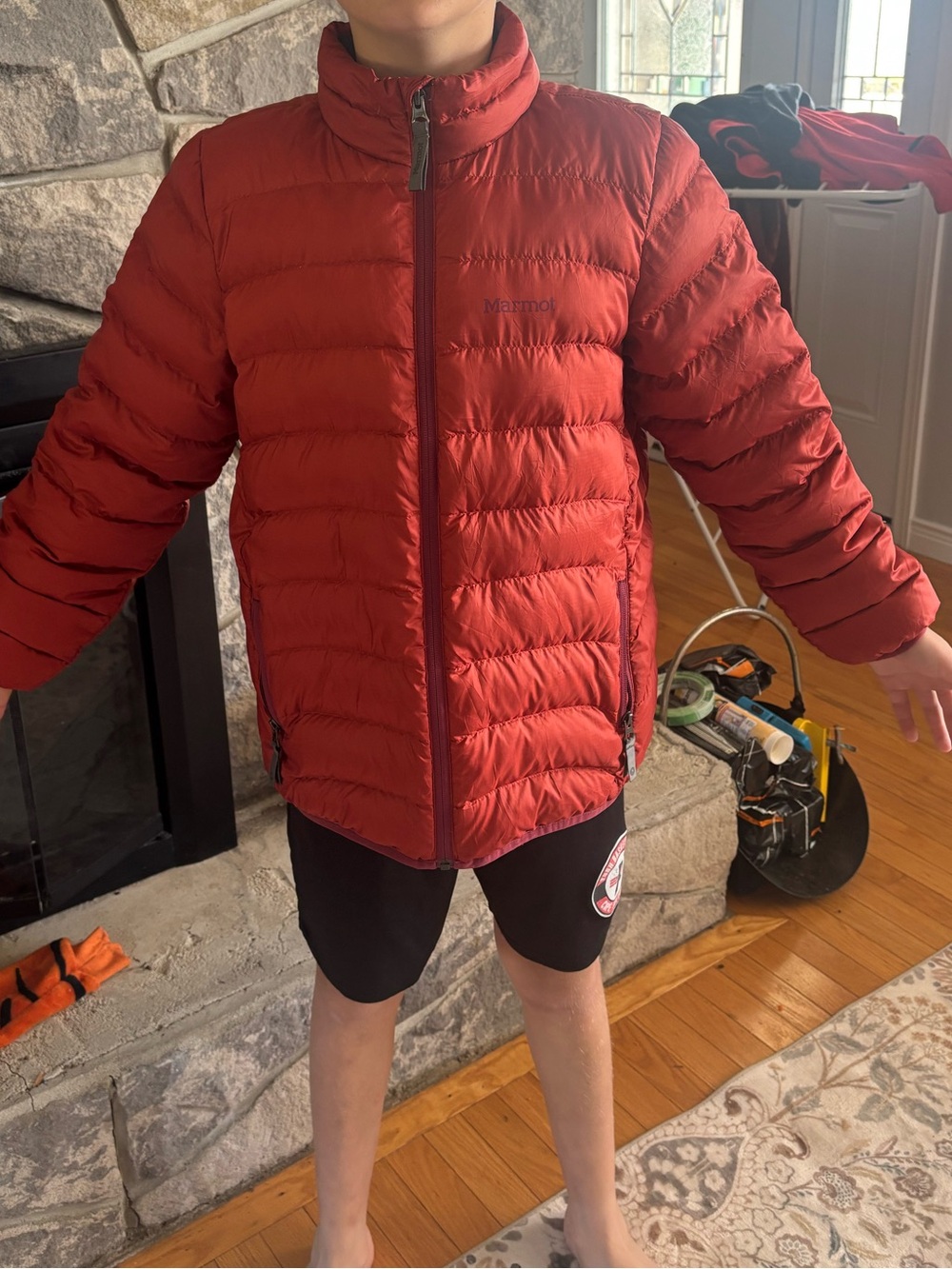 Marmot Down Fill Kids Burnt Orange Lightweight Puffer Jacket XL